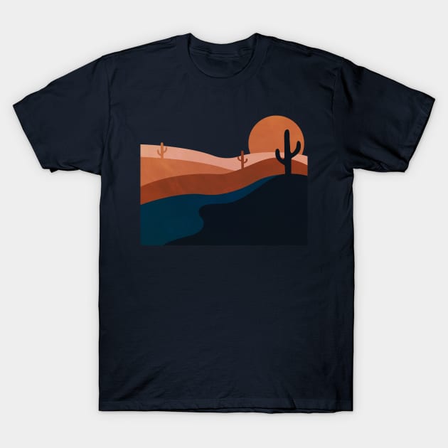 Sunset in desert 3 T-Shirt by RackaFilm